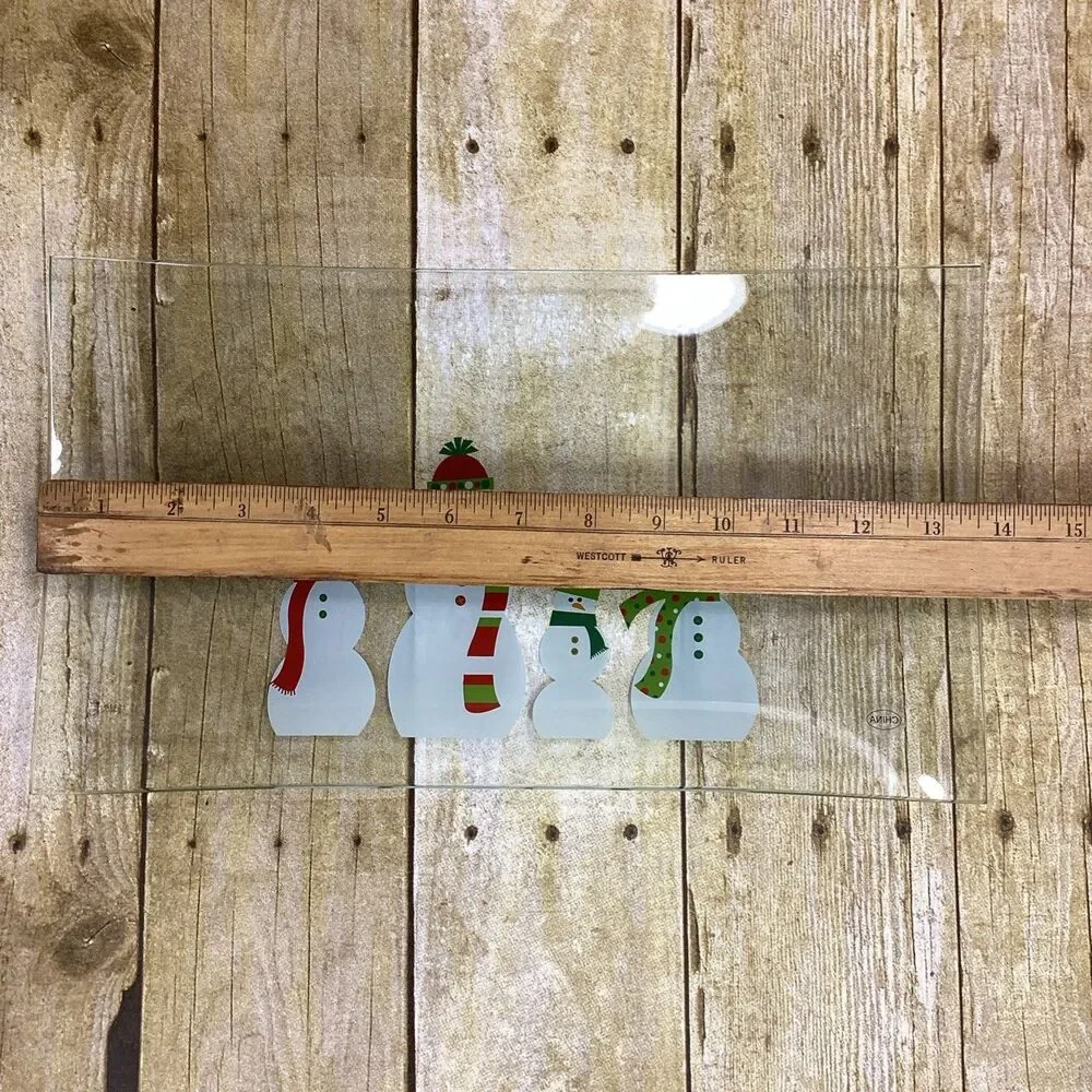 Pampered Chef Snowmen Rectangular Platter #2821 New In Box Christmas Decor